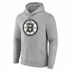 Boston Bruins Big & Tall Personalized Name & Number Monochrome Pullover Hoodie Gray