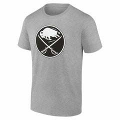 Buffalo Sabres - Big & Tall Personalized Name & Number Monochrome T-Shirt Gray