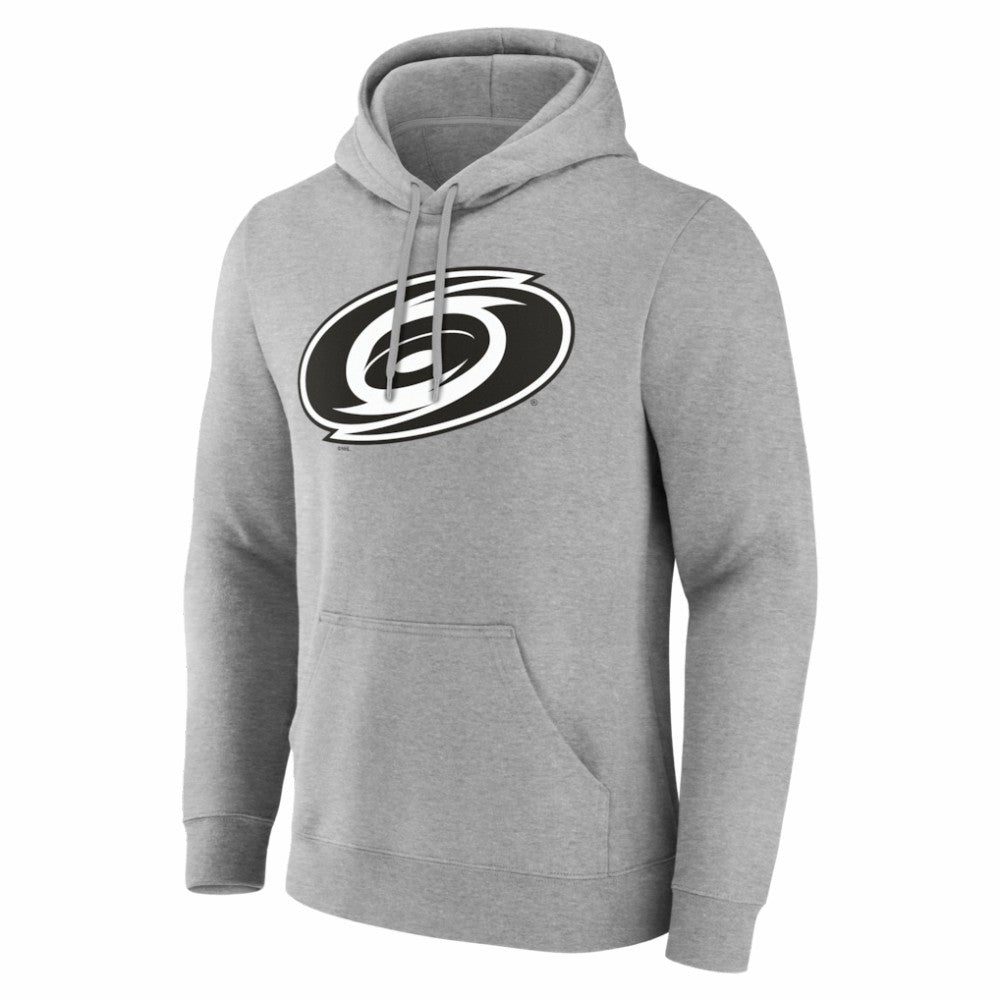 Carolina Hurricanes - Big & Tall Personalized Name & Number Monochrome Pullover Hoodie Gray
