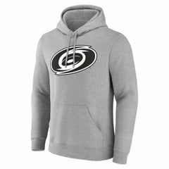 Carolina Hurricanes - Big & Tall Personalized Name & Number Monochrome Pullover Hoodie Gray