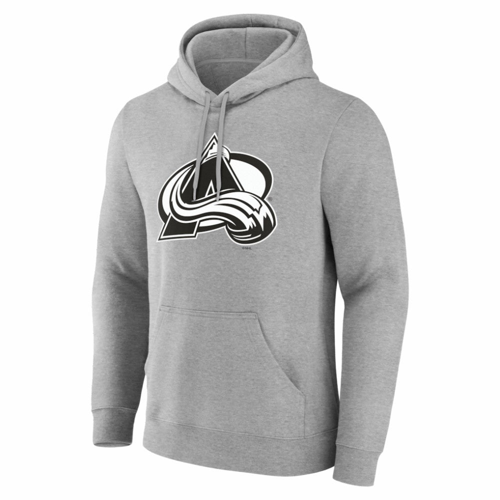 Colorado Avalanche - Big & Tall Personalized Name & Number Monochrome Pullover Hoodie Gray