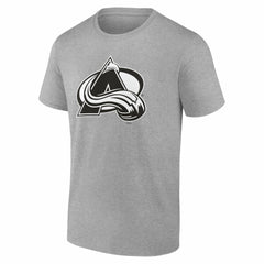 Colorado Avalanche - Big & Tall Personalized Name & Number Monochrome T-Shirt Gray
