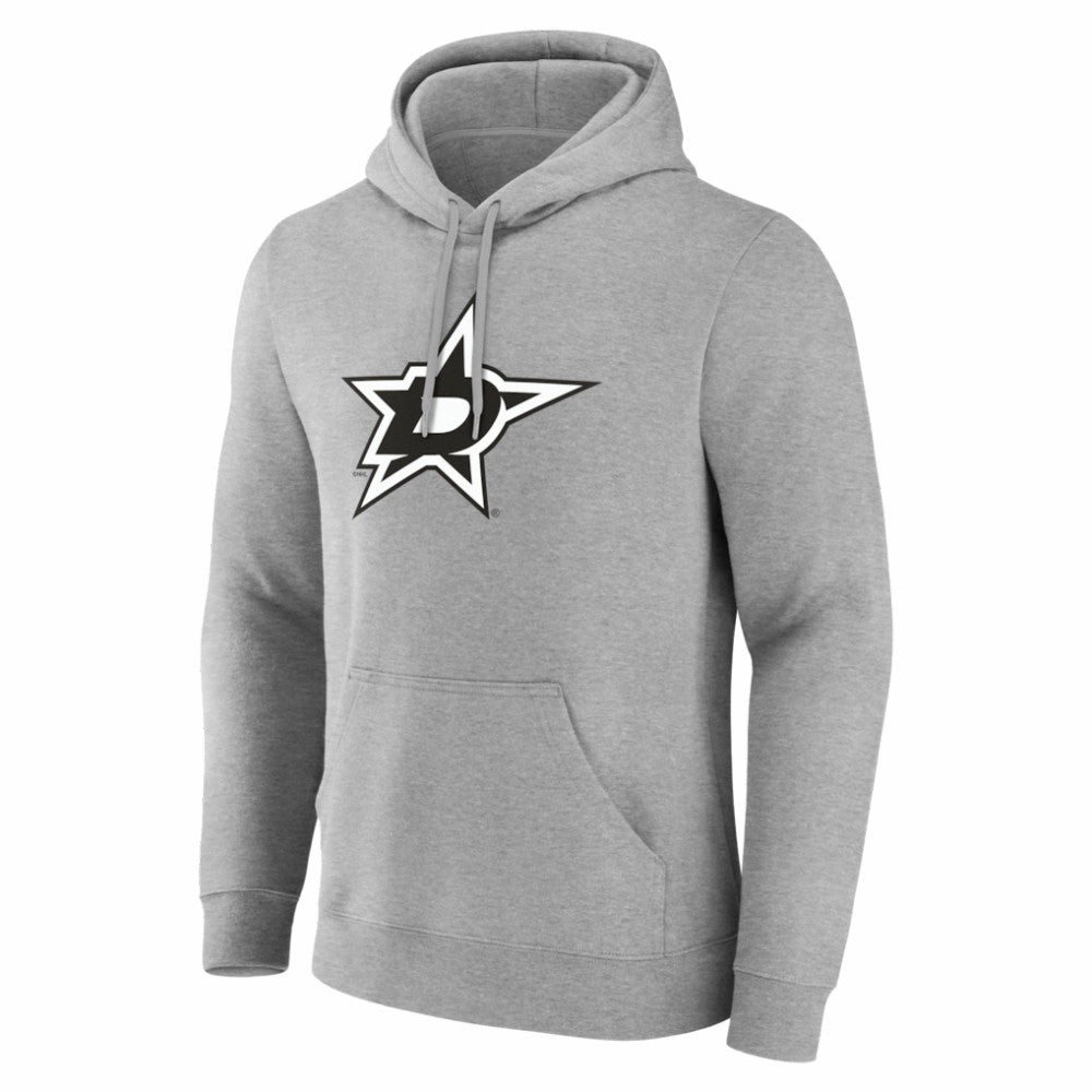 Dallas Stars - Big & Tall Personalized Name & Number Monochrome Pullover Hoodie Gray