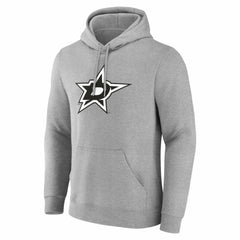Dallas Stars - Big & Tall Personalized Name & Number Monochrome Pullover Hoodie Gray
