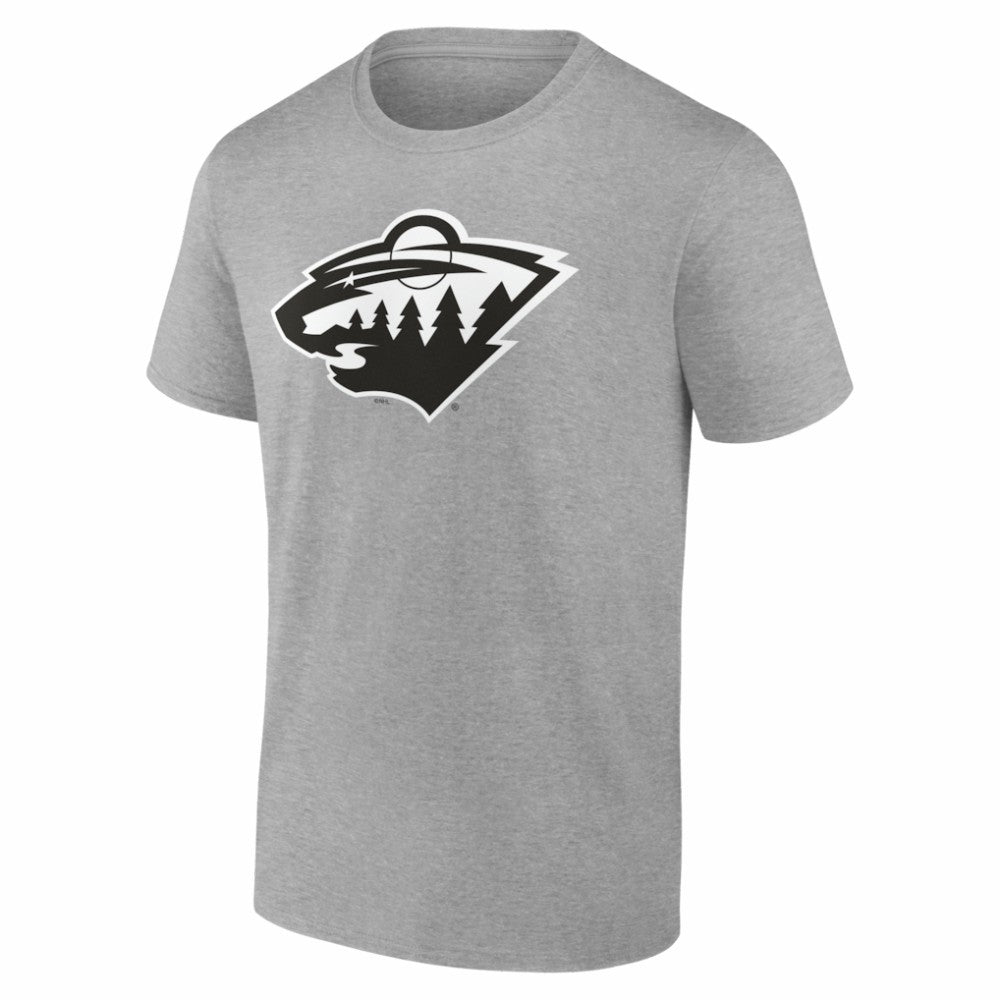 Minnesota Wild - Big & Tall Personalized Name & Number Monochrome T-Shirt Gray