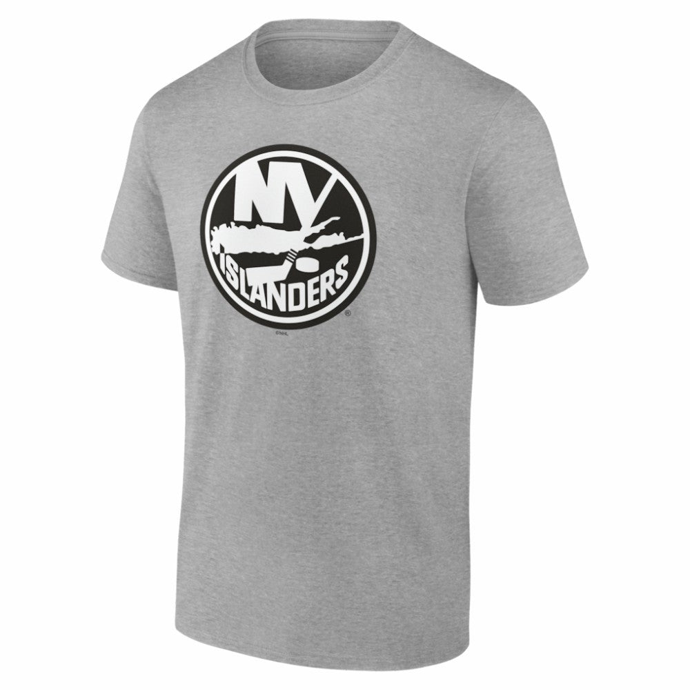 New York Islanders - Big & Tall Personalized Name & Number Monochrome T-Shirt Gray