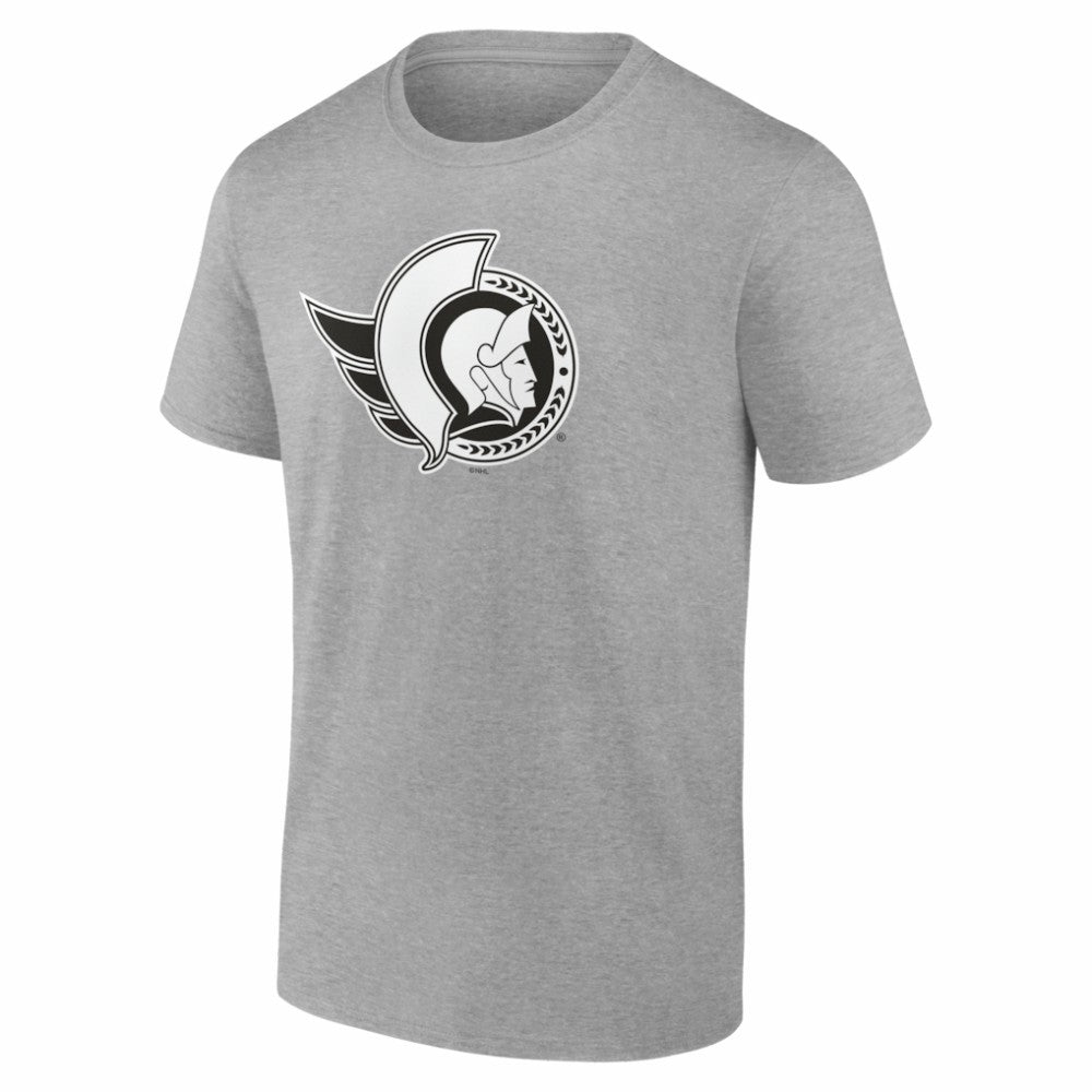 Ottawa Senators - Big & Tall Personalized Name & Number Monochrome T-Shirt Gray