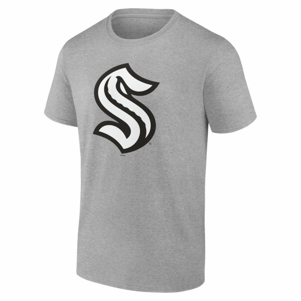 Seattle Kraken Big & Tall Personalized Name & Number Monochrome T-Shirt Gray