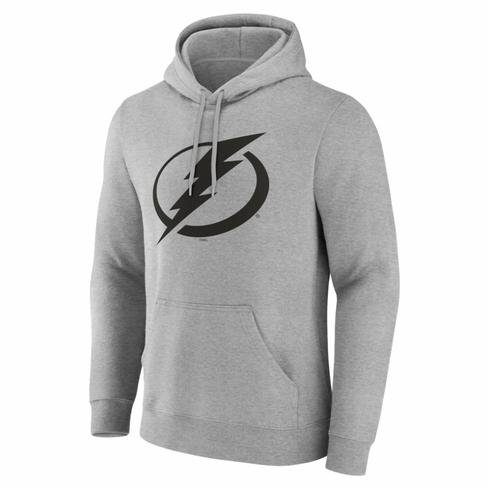 Tampa Bay Lightning - Big & Tall Personalized Name & Number Monochrome Pullover Hoodie Gray