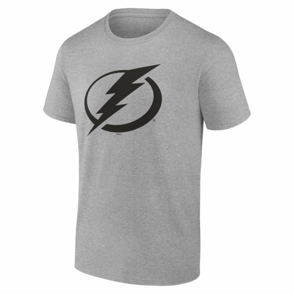 Tampa Bay Lightning - Big & Tall Personalized Name & Number Monochrome T-Shirt Gray