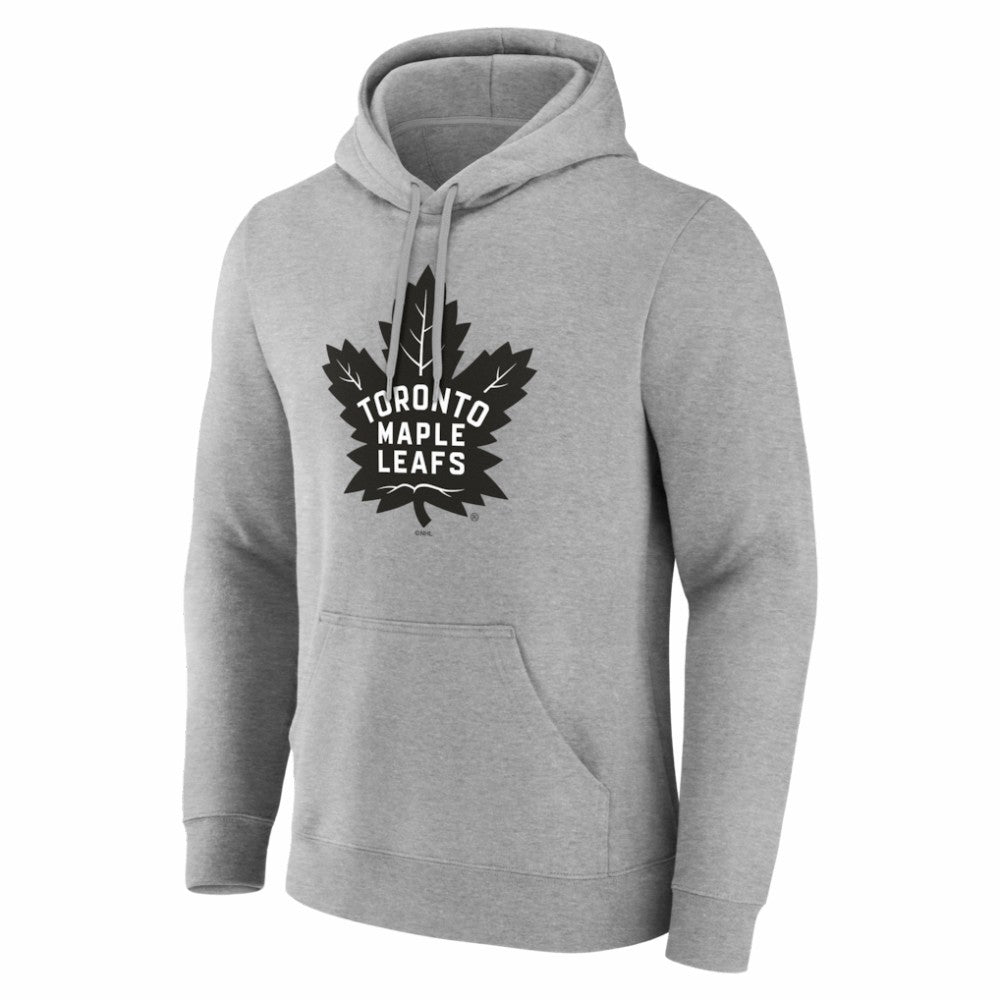 Toronto Maple Leafs - Big & Tall Personalized Name & Number Monochrome Pullover Hoodie Gray