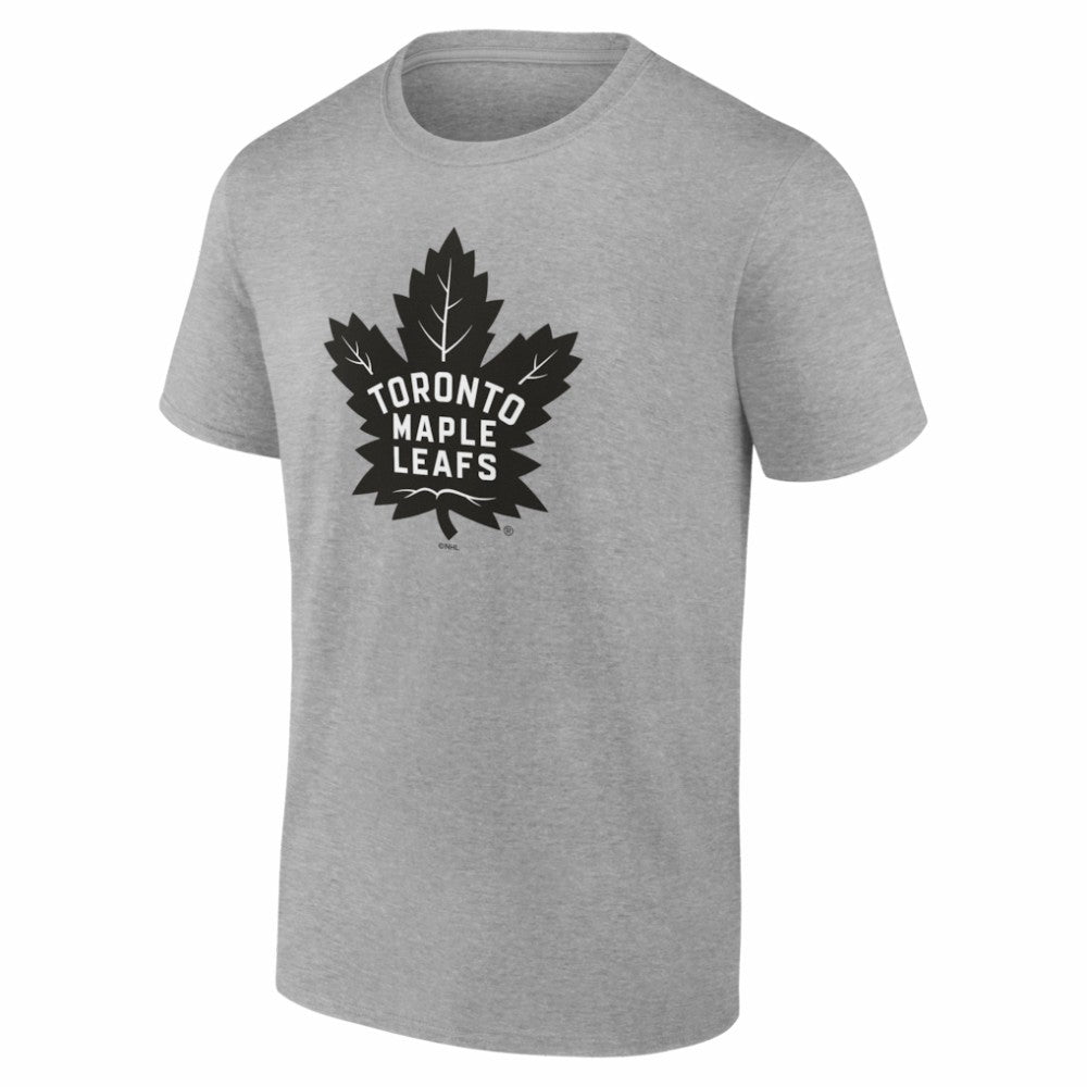 Toronto Maple Leafs - Big & Tall Personalized Name & Number Monochrome T-Shirt Gray