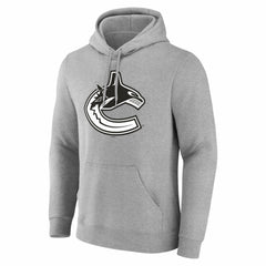 Vancouver Canucks - Big & Tall Personalized Name & Number Monochrome Pullover Hoodie Gray