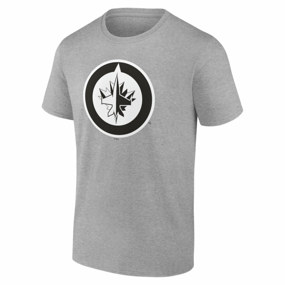 Winnipeg Jets - Big & Tall Personalized Name & Number Monochrome T-Shirt Gray