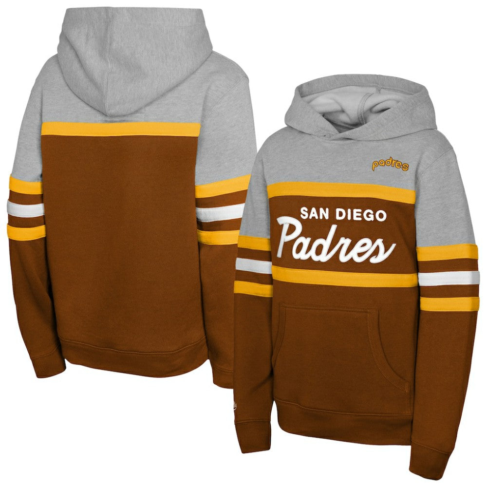San Diego Padres Mitchell & Ness Youth Cooperstown Head Coach Pullover Hoodie Lifestyle