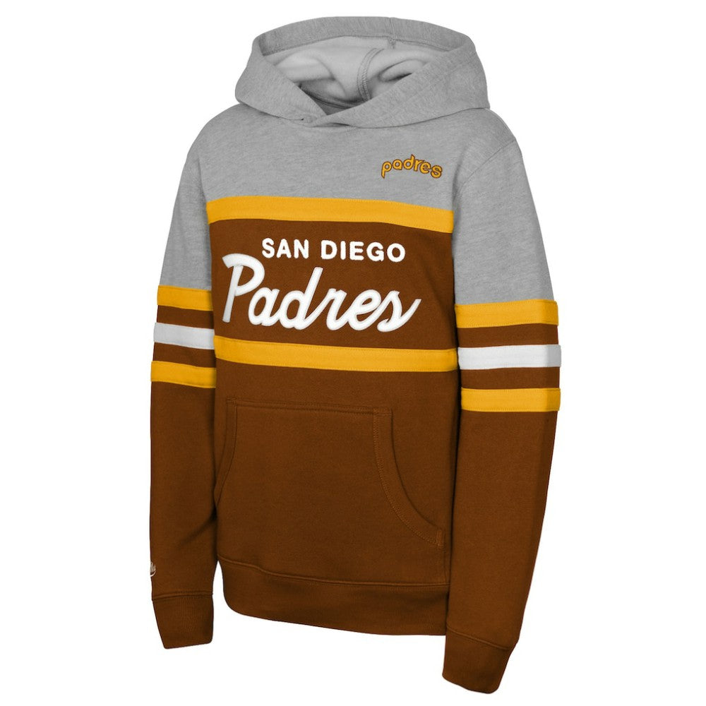 San Diego Padres Mitchell & Ness Youth Cooperstown Head Coach Pullover Hoodie Lifestyle