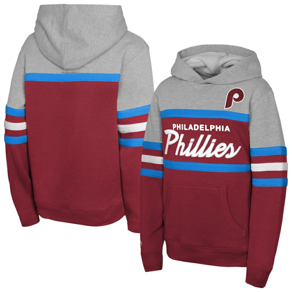 Philadelphia Phillies Mitchell & Ness Youth Cooperstown Head Coach Pullover Hoodie Online