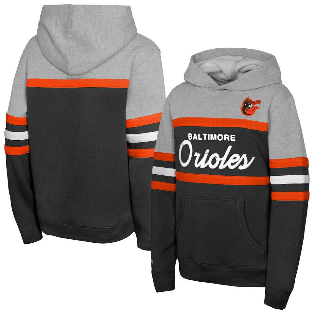 Baltimore Orioles Mitchell & Ness Youth Cooperstown Head Coach Pullover Hoodie Lifestyle