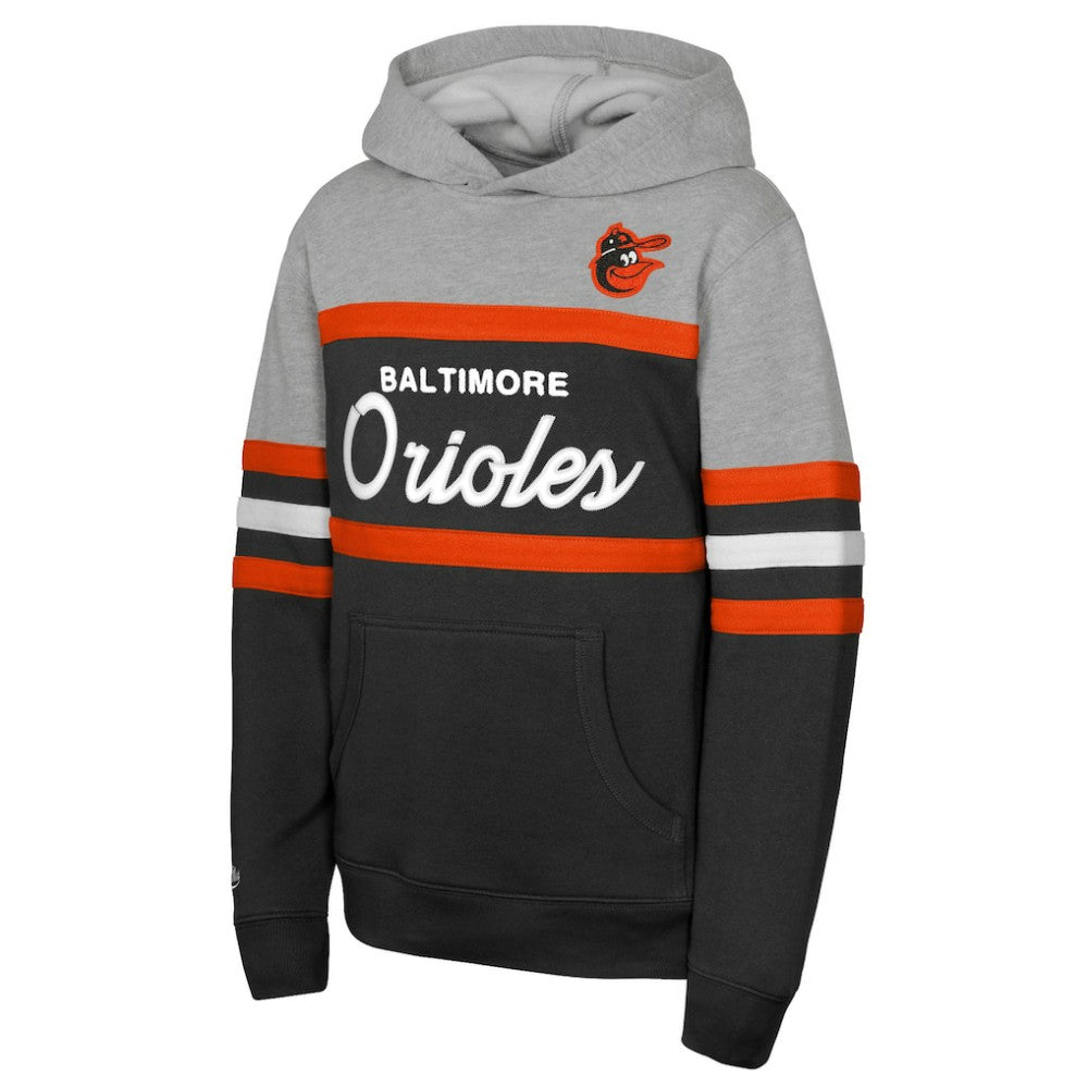 Baltimore Orioles Mitchell & Ness Youth Cooperstown Head Coach Pullover Hoodie Lifestyle