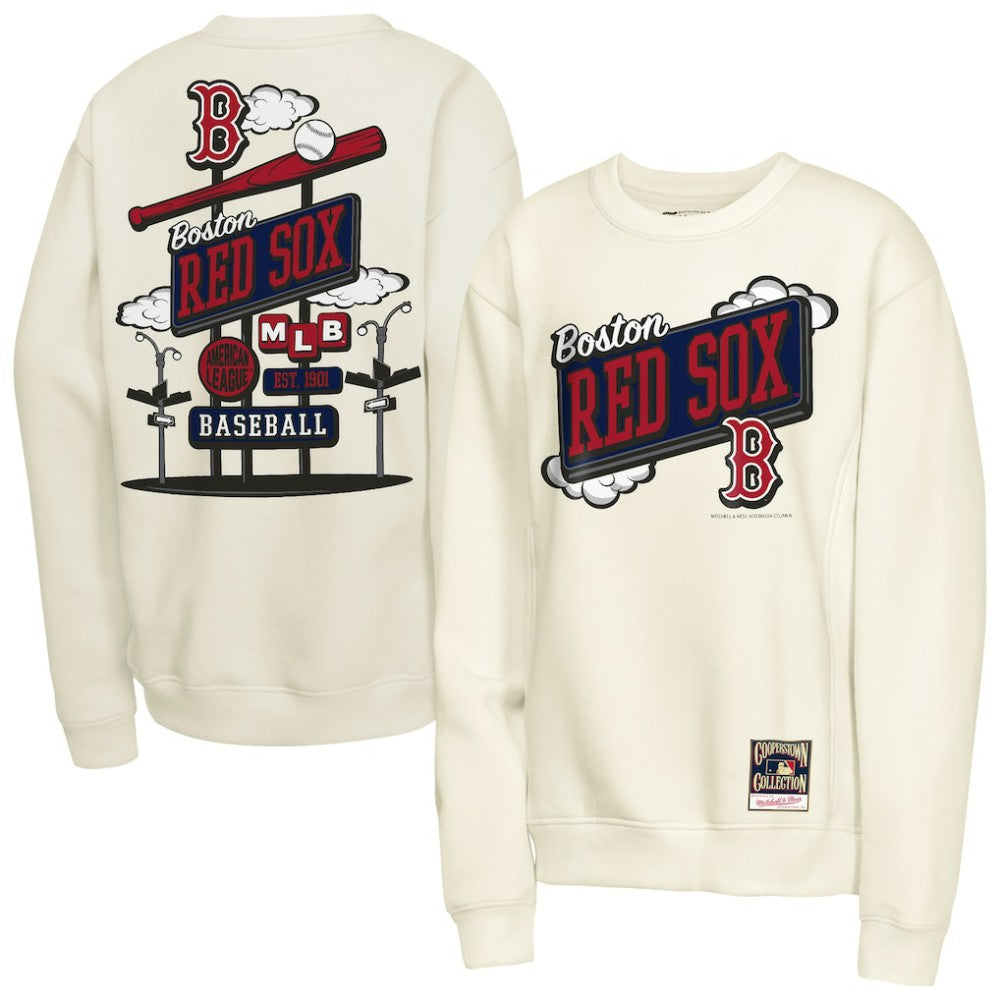 Boston Red Sox Mitchell & Ness Youth Retro Billboard Sweatshirt On Sale