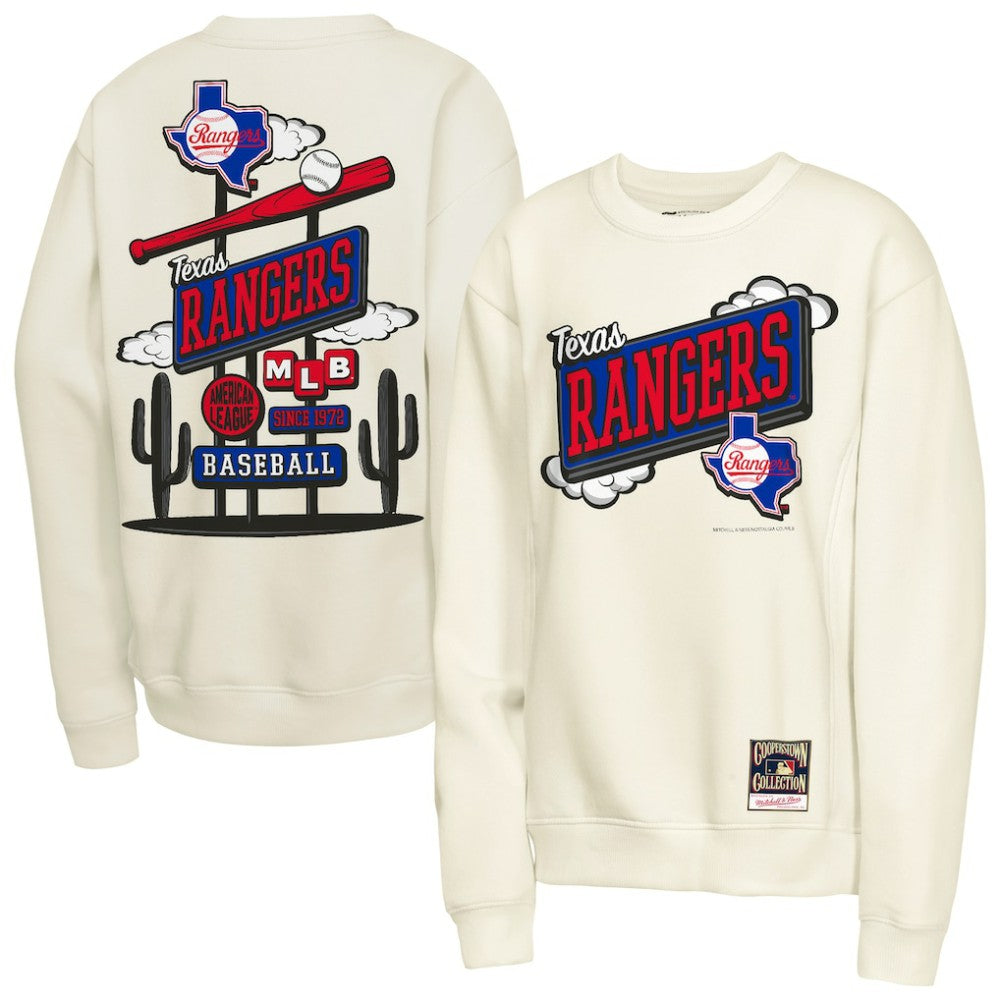 Texas Rangers Mitchell & Ness Youth Retro Billboard Sweatshirt Online
