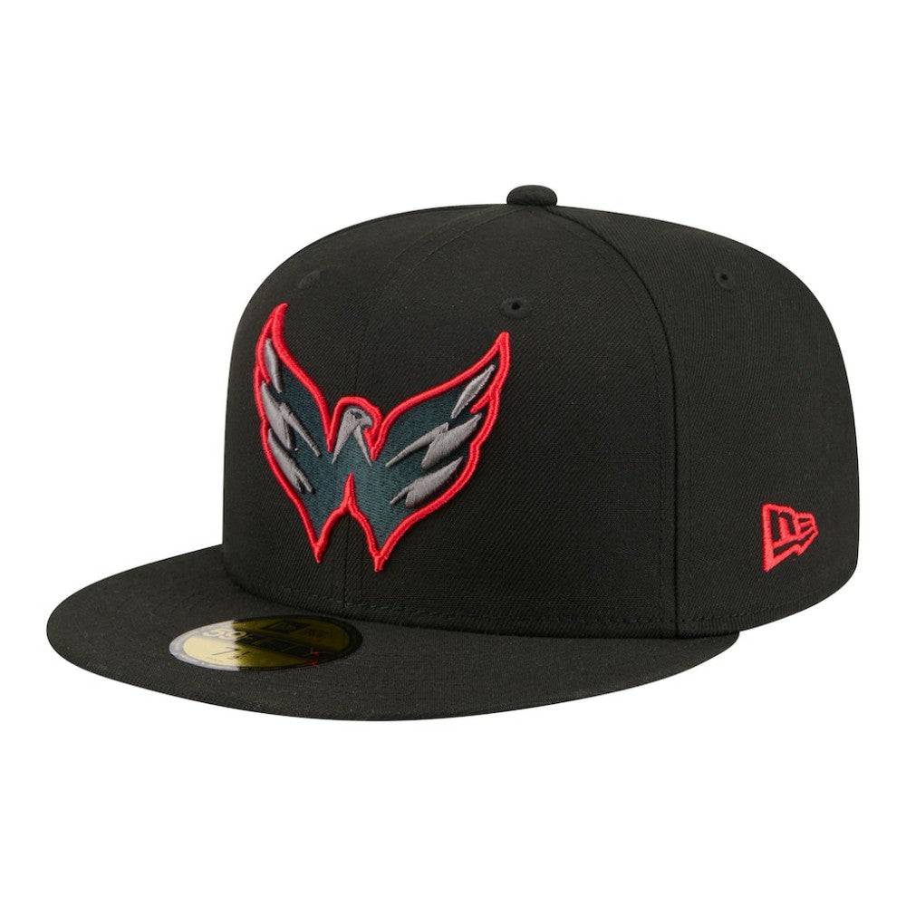 Washington Capitals New Era Color Pop 59FIFTY Fitted Hat Black
