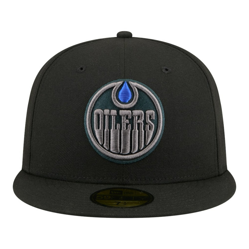 Edmonton Oilers - New Era Color Pop 59FIFTY Fitted Hat Black