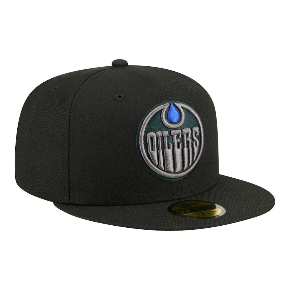 Edmonton Oilers - New Era Color Pop 59FIFTY Fitted Hat Black