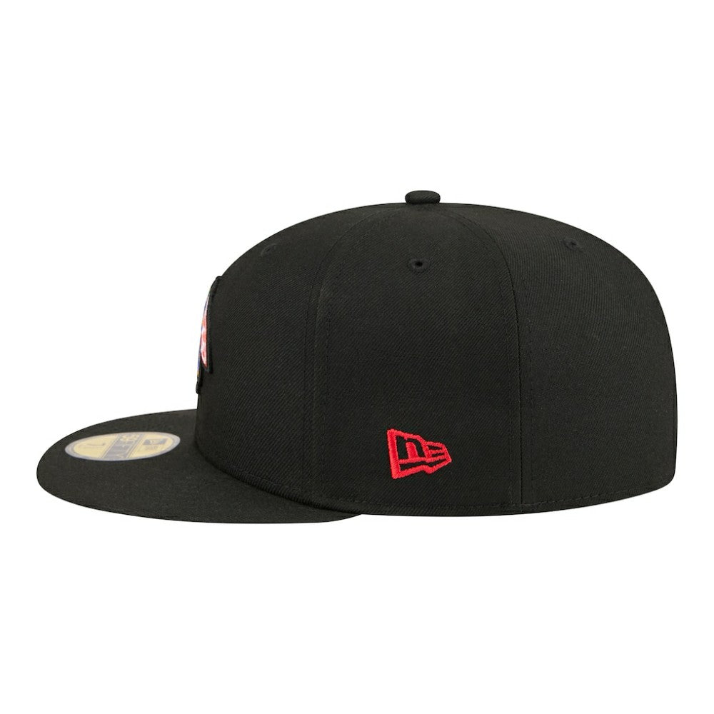 Chicago Blackhawks New Era Color Pop 59FIFTY Fitted Hat Black