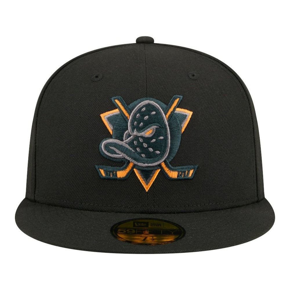 Anaheim Ducks - New Era Color Pop 59FIFTY Fitted Hat Black