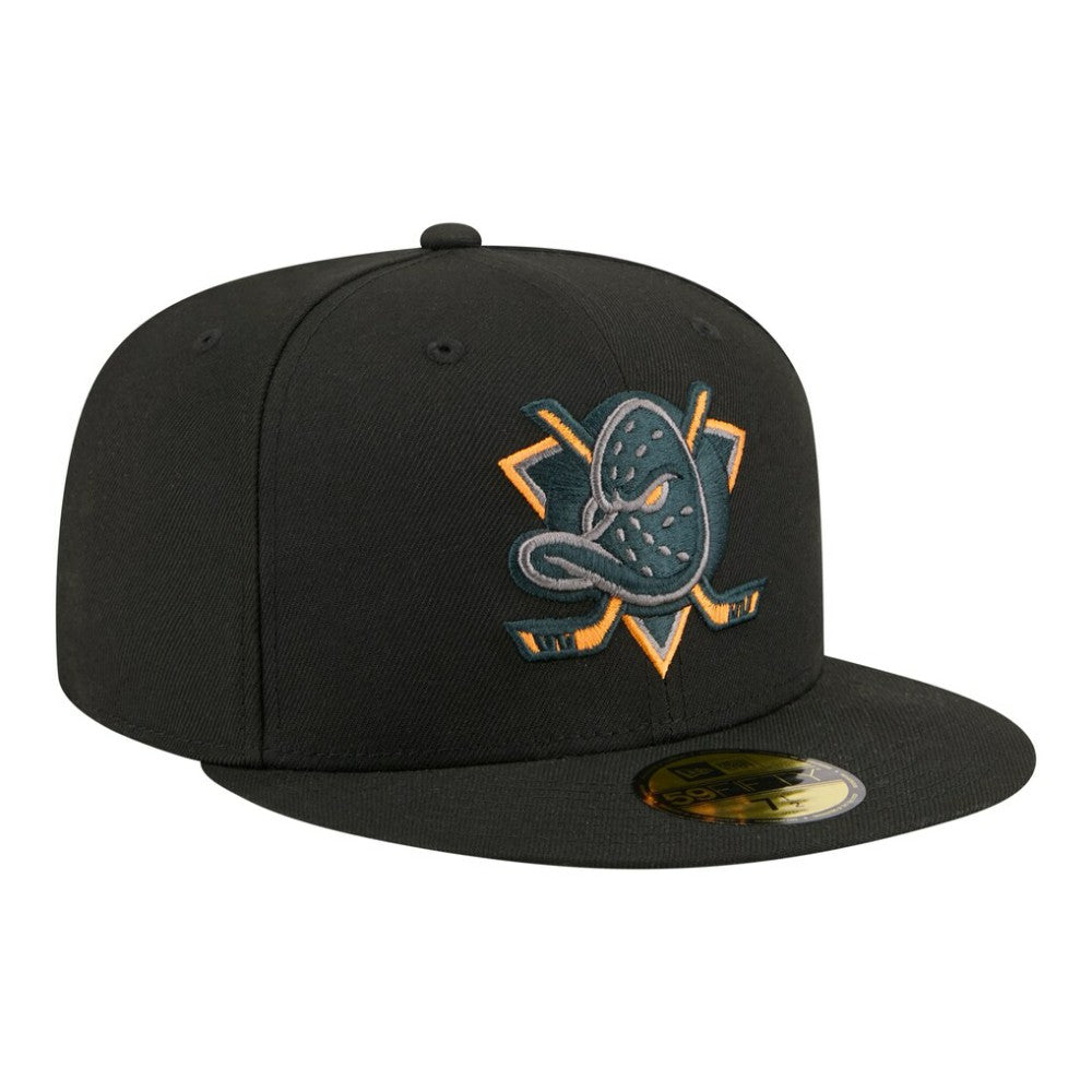 Anaheim Ducks - New Era Color Pop 59FIFTY Fitted Hat Black
