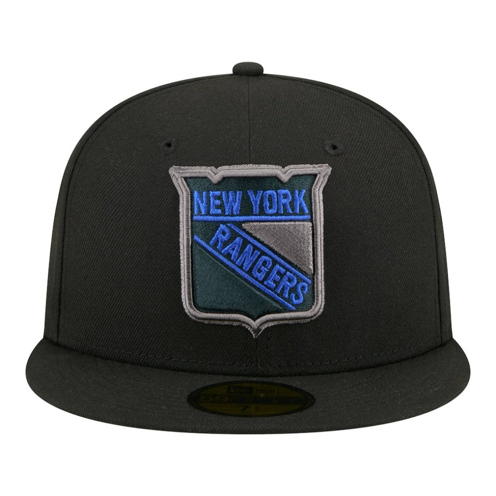 New York Rangers New Era Color Pop 59FIFTY Fitted Hat Black