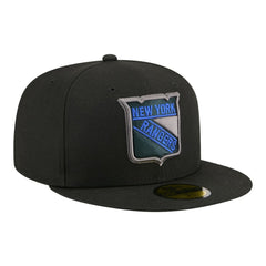 New York Rangers New Era Color Pop 59FIFTY Fitted Hat Black