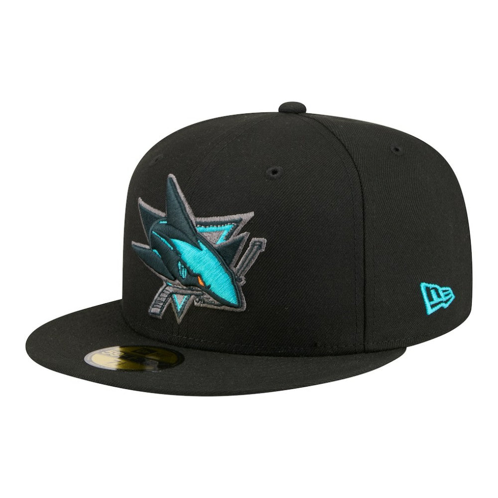San Jose Sharks - New Era Color Pop 59FIFTY Fitted Hat Black