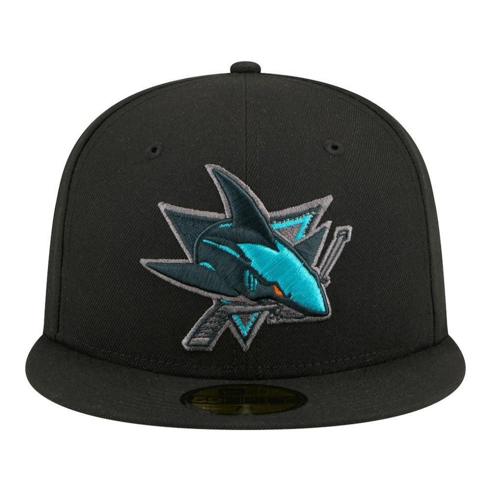 San Jose Sharks - New Era Color Pop 59FIFTY Fitted Hat Black