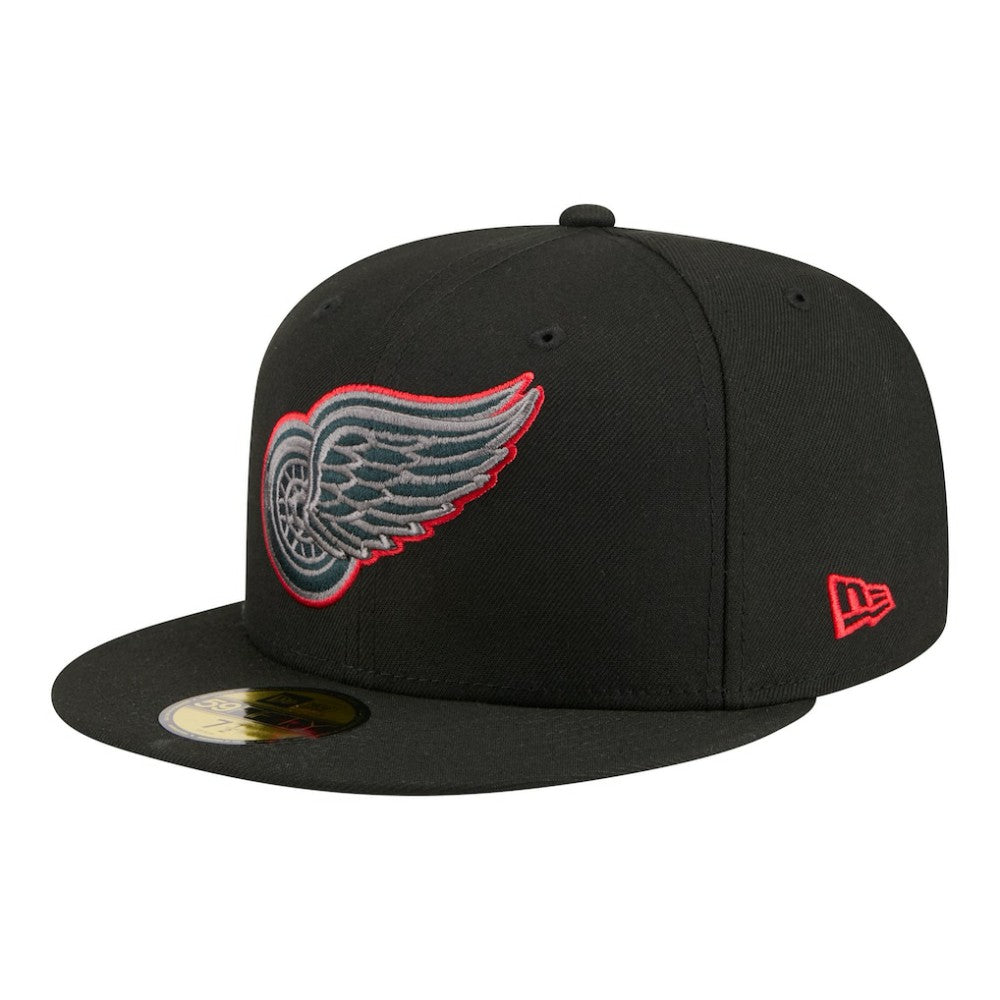 Detroit Red Wings - New Era Color Pop 59FIFTY Fitted Hat Black