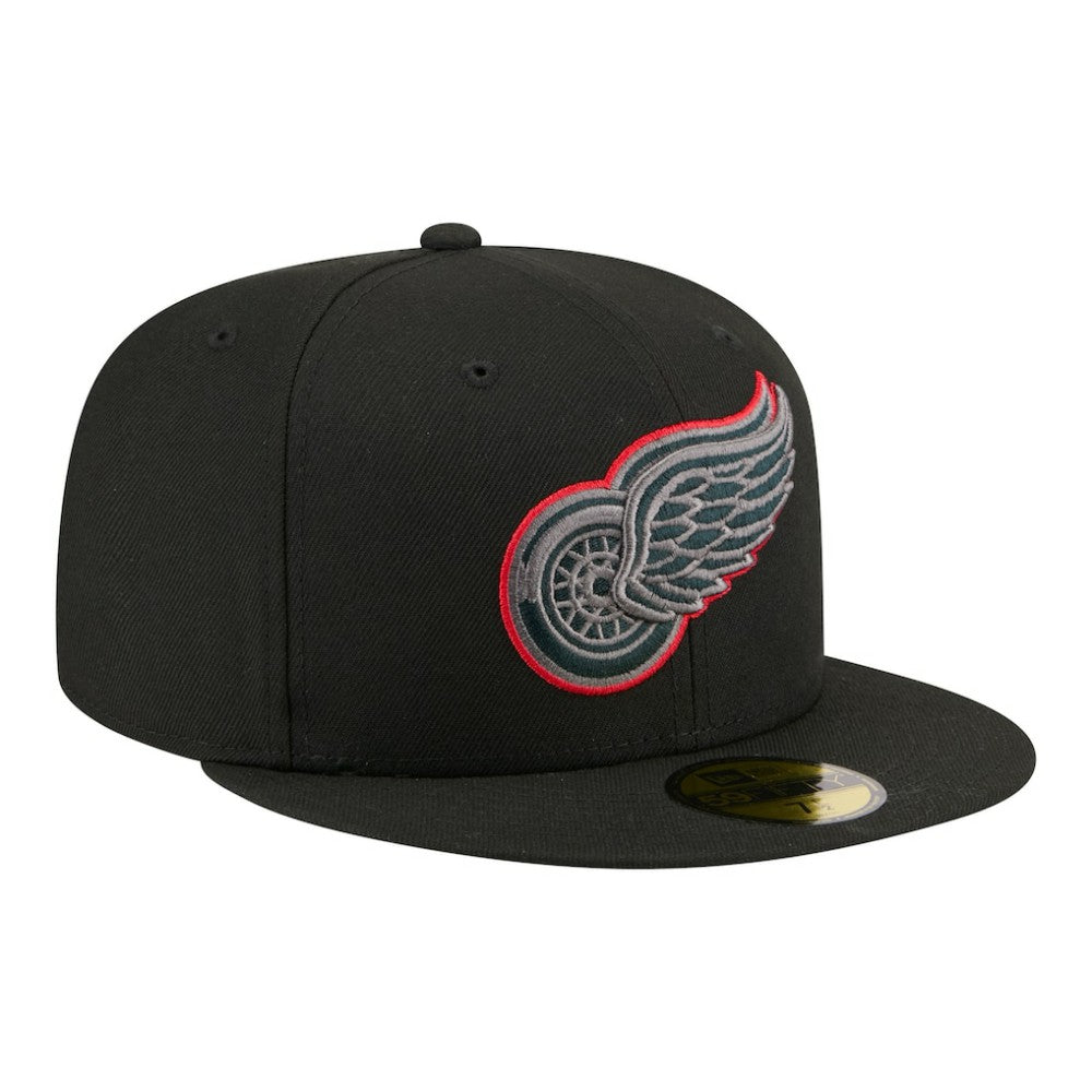 Detroit Red Wings - New Era Color Pop 59FIFTY Fitted Hat Black