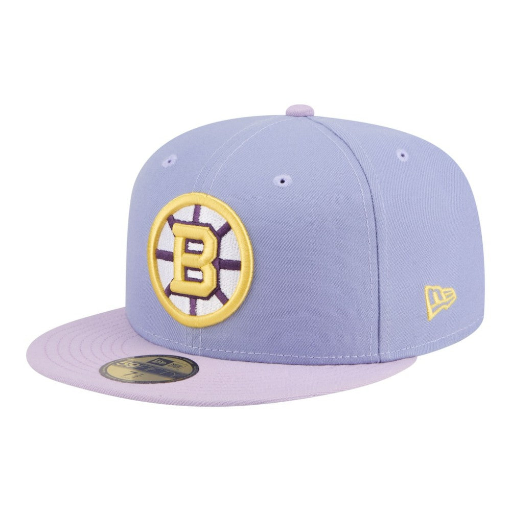 Boston Bruins New Era Lavender Bloom 59FIFTY Fitted Hat Light Purple/Purple