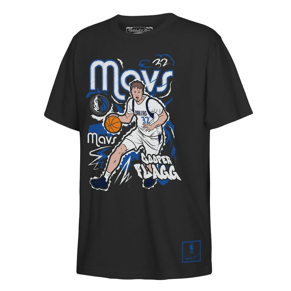 NBA - Cooper Flagg Dallas Mavericks Outerstuff Youth Chalked Up Player Name & Number T-Shirt - Black