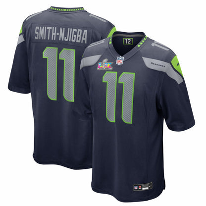 Jaxon Smith-Njigba Seattle Seahawks Super Bowl LX Patch Game Jersey - College Navy | NFL Jerseys