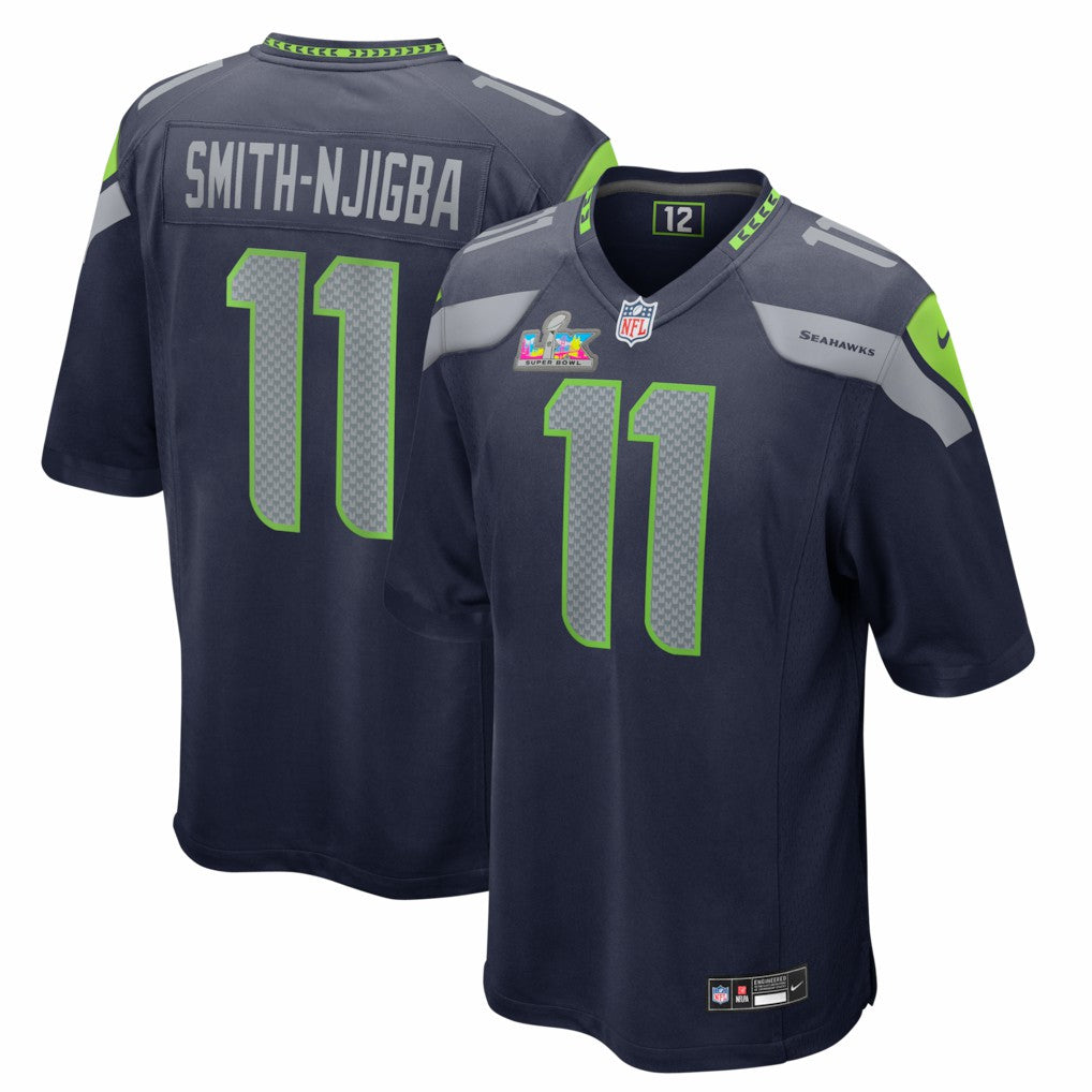 Jaxon Smith-Njigba Seattle Seahawks Super Bowl LX Patch Game Jersey College Navy - Nike