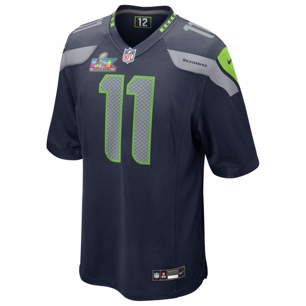 Jaxon Smith-Njigba Seattle Seahawks Super Bowl LX Patch Game Jersey College Navy - Nike