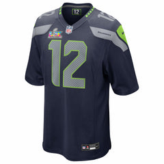 12s Seattle Seahawks Super Bowl LX Patch Game Jersey College Navy - Nike