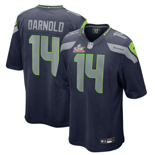 Sam Darnold Seattle Seahawks Super Bowl LX Patch Game Jersey - College Navy | NFL Jerseys