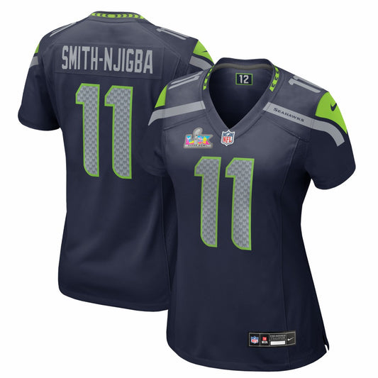 Jaxon Smith-Njigba Seattle Seahawks Women's Super Bowl LX Patch Game Jersey - College Navy | NFL Jerseys