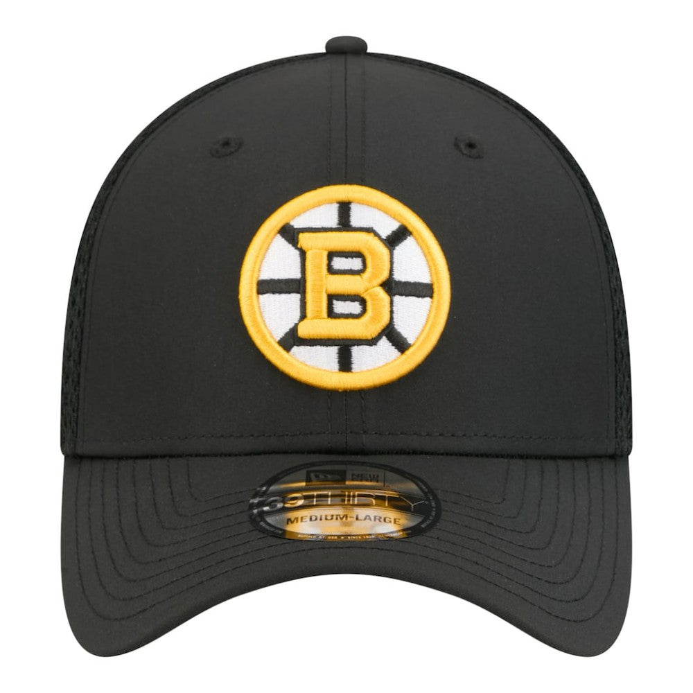 Boston Bruins New Era Logo 39THIRTY Flex Hat Black