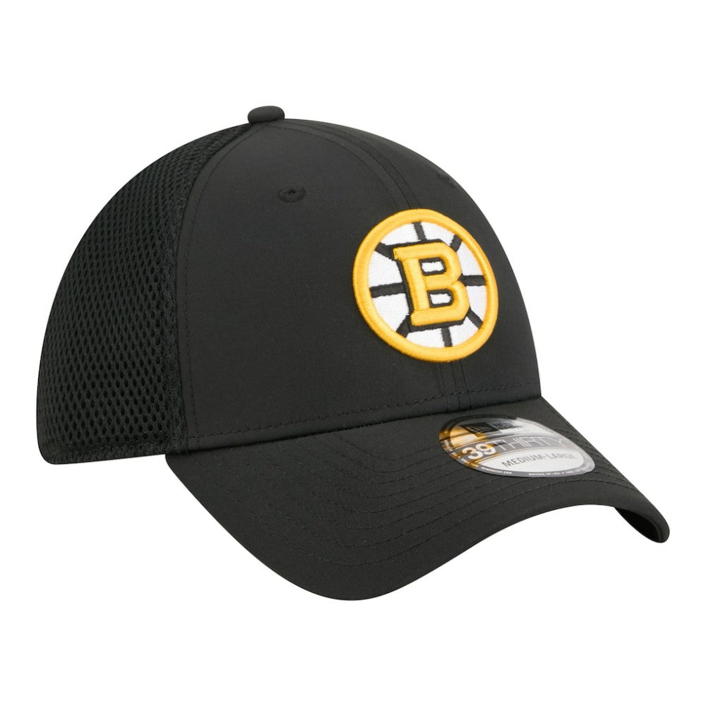 Boston Bruins New Era Logo 39THIRTY Flex Hat Black