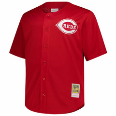 Deion Sanders Cincinnati Reds Mitchell & Ness Big & Tall Cooperstown Mesh Batting Practice Jersey Clearance