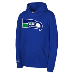 Seattle Seahawks Youth Retro Logo Hoodie Royal - Mitchell & Ness