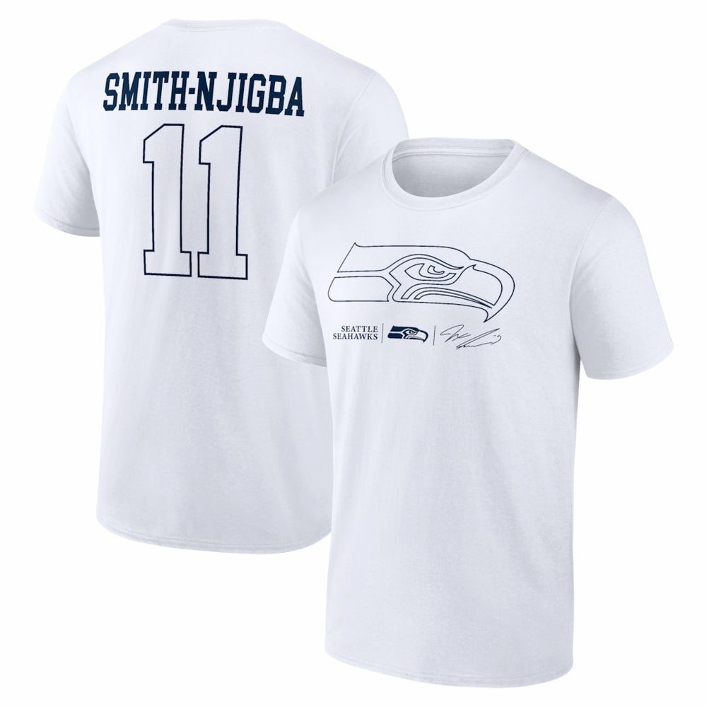 Jaxon Smith-Njigba Seattle Seahawks Tonal Name & Number T-Shirt White - NFL